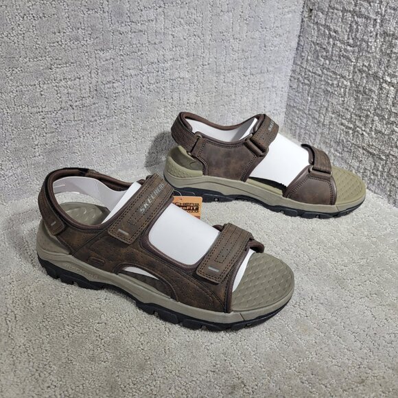 Skechers TRESMEN-GARO 204105 Mens Size US11 Chocolate Relaxed Fit Hiking Sandals - Picture 6 of 10